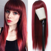 Peluca de pelo larga y recta Remy Cosplay Party Fashion para mujer,