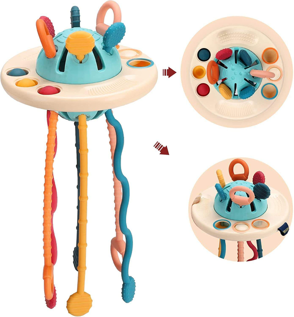 Juguete sensorial Montessori Pull String para bebés